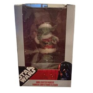 Kurt Adler Star‎ Wars Fabriché Yoda Santa Christmas Ornament Hand Crafted AS IS